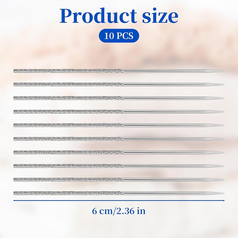 LUSTRIB 10 Pcs Snag Repair Tool with Storage Box, Snag Nab It Tool and Snag Repair Needle (0.03 x 2.36 Inches) Woven and Knits Sewing Stitching Needle Tools for Knitwear, Woven Fabric, Clothing, Drapes - Image 2